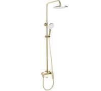 Rea Avalon conjunto bañera/ducha a pared con rociador con efecto lluvia oro REA-P8812