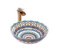 Rea Aztec lavabo 40x40 cm circular sobre encimera REA-U7501