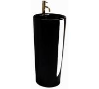 Rea Blanka lavabo 40x40 cm circular exento negro REA-U6635
