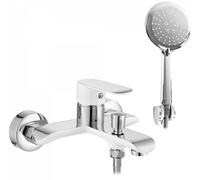 Rea Bloom grifo de bañera y ducha a pared cromo-blanco REA-B9918