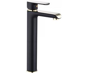 Rea Bloom grifo para lavabo de pie negro-oro REA-B9936