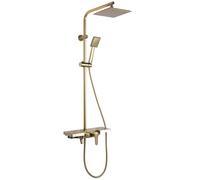 Rea Bravo conjunto de ducha a pared con rociador con efecto lluvia oro REA-P4121