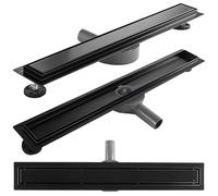 Rea Canaleta de Ducha Neox Pro Black Matt 60 Desagüe de ducha de acero inoxidable, sifón, desagüe de suelo para baño, desagüe de suelo de ducha (negro mate)