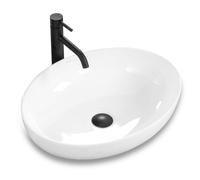 Rea CAROLA SLIM LAVABO SOBRE ENCIMERA Lavabo de Baño 515 x 390 x 140 mm Cerámica (Blanco)
