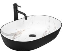 Rea Cleo lavabo 60.5x41 cm oval sobre encimera REA-U6625