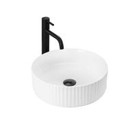 Rea delia lavabo 36x36 cm circular sobre encimera blanco REA-U0601