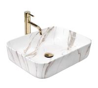 Rea Demi lavabo 51x39 cm rectangular sobre encimera brillante REA-U4100