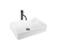 Rea Fiorella lavabo 50x34 cm rectangular sobre encimera blanco REA-U6621