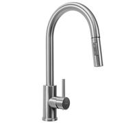 Rea FRESH BRUSH STEEL GRIFO DE COCINA Mezclador de fregadero de cocina de latón Mezclador de fregadero de cocina ajustable en frío y caliente Palanca única giratoria de 360 ° (níquel cepillado)