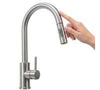 Rea Fresh Touch grifo de cocina de pie níquel REA-B6735