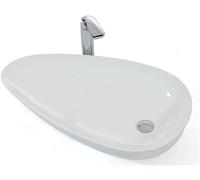 Rea Greta lavabo 76.6x43 cm sobre encimera blanco REA-U1500