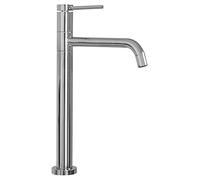 REA Grifo de baño de latón plateado cromado de 360° | Mezclador de lavabo para baño | | Grifo de baño | Altura 34 cm | Mezclador monomando de diseño