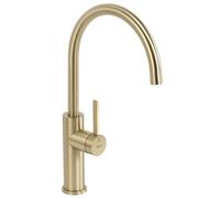 Rea - Grifo de cocina Rea Rivo Cepillo Dorado - 18,5 x 10 x 36,5 cm