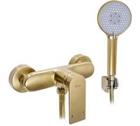 Rea GRIFO DE DUCHA VERSO GOLD Mezclador de baño de latón Monomando ajustable en frío y calor (Oro)