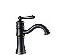 Rea Grifo de lavabo Vintage Old Black Low mezclador de lavabo Retro antiguo monomando