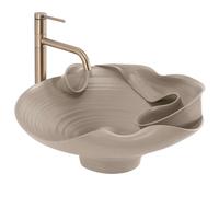 Rea HM Handmande lavabo 48x44 cm sobre encimera marrón/beige mate REA-U6328