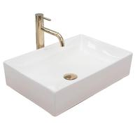 Rea Inga lavabo 51x34.5 cm rectangular sobre encimera blanco REA-U1022