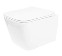 Rea Julio taza de inodoro con asiento de cierre suave suspendido sin reborde blanco REA-C4803