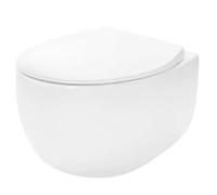 Rea Lars conjunto taza de inodoro + tapa suspendido sin reborde blanco REA-C9500