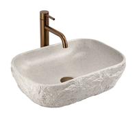 Rea lavabo 46x32 cm rectangular sobre encimera marrón/beige mate REA-U0628