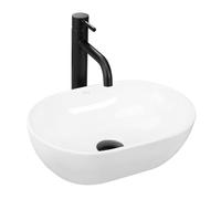 Rea Lavabo Sobre Encimera AMELIA MINI Lavabo de Baño 26 x 38 x 12 cm Cerámica (Blanco)