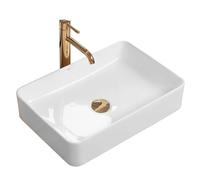 Rea Lavabo sobre Encimera Avia Lavabo de baño 510 x 345 x 110 mm Cerámica (Blanco)