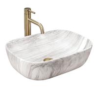 Rea Lavabo sobre Encimera Belinda Fresno Lavabo 33 x 46 x 13,5 cm Cerámica (Imitación Piedra)