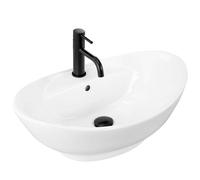 Rea LAVABO SOBRE ENCIMERA Cindy Lavabo de baño 585 x 390 x 220 mm Cerámica (blanco)