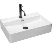 Rea Lavabo sobre Encimera Gina 60 Lavabo de baño 590 x 435 x 125 mm Cerámica (Blanco)