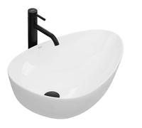 Rea Lavabo Sobre Encimera Greta 55 - Ovalado - Blanco - 40 x 56 cm