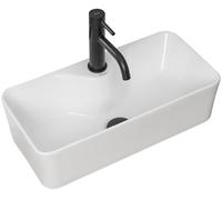 Rea Lavabo Sobre Encimera MERY Lavabo de Baño 505 x 250 x 140 mm Cerámico (Blanco)