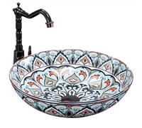 Rea Lavabo sobre Encimera Mexico Lavabo de baño 40 x 40 x 12 cm Cerámica (Wzór)