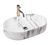 Rea LAVABO SOBRE ENCIMERA Nadia 60 Arena Lavabo de baño 600 x 380 x 130 mm Cerámica (blanco)