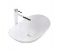 Rea Royal lavabo 62x36 cm oval sobre encimera blanco REA-U0441