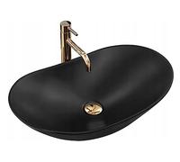 Rea LAVABO SOBRE ENCIMERA ROYAL 60 NEGRO MATE Lavabo de Baño 37 x 61,5 x 14,5 cm Cerámico (Negro)