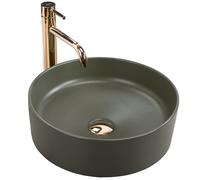 Rea LAVABO SOBRE ENCIMERA SAMI VERDE MATE Lavabo de Baño 37 x 37 x 13,5 cm Cerámica (Verde)