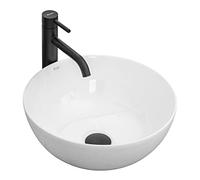 Rea Lavabo Sobre Encimera STELLA WHITE Lavabo de baño de cerámica (Blanco)