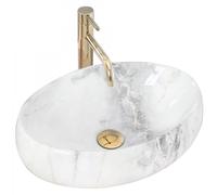 Rea Linda lavabo 48.5x34 cm oval sobre encimera gris/piedra REA-U2514