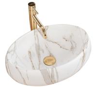 Rea Linda lavabo 48.5x34 cm oval sobre encimera gris/piedra REA-U8568