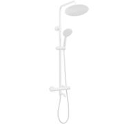 Rea Lungo conjunto bañera/ducha a pared con termostato con rociador con efecto lluvia blanco REA-P6608