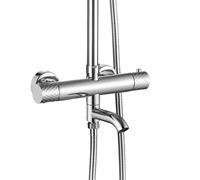 Rea Lungo conjunto bañera/ducha a pared con termostato con rociador con efecto lluvia cromo REA-P5961