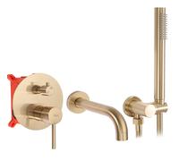 Rea Lungo conjunto bañera/ducha empotrado oro REA-B7503