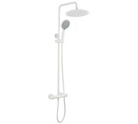 Rea Lungo conjunto de ducha a pared con termostato con rociador con efecto lluvia blanco REA-P6731