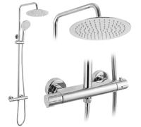 Rea Lungo conjunto de ducha con termostato con rociador con efecto lluvia cromo REA-P6735