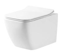 Rea Martin taza de inodoro suspendido sin reborde blanco REA-C8006