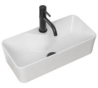 Rea Mery lavabo 50.5x25 cm rectangular sobre encimera blanco REA-U0699