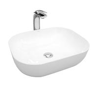 Rea Mona lavabo 50.5x40 cm rectangular sobre encimera blanco REA-U6300