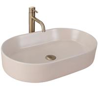 Rea Lavabo Sobre Encimera NADIA 60 BEIGE MATE Lavabo de Baño 38,5 x 61 x 12 cm Cerámico (Beige)
