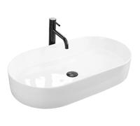 Rea Nadia lavabo 71x38.5 cm oval sobre encimera blanco REA-U5801