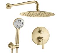 Rea Ontario conjunto de ducha empotrado con rociador con efecto lluvia oro REA-P5502